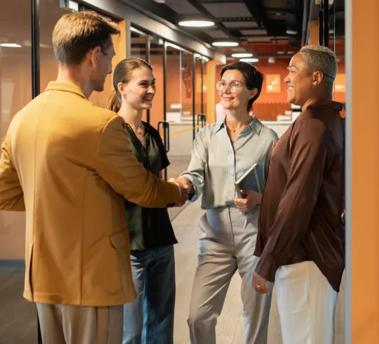 CPA discussing business tax and accounting needs with a small business owner